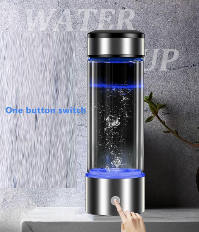 Homefish 2021 OEM গ্লাস হাইড্রোজেন জেনারেটর ওয়াটার বোতল এসপিই পিইএম প্রযুক্তি ওয়াটার আইওনাইজার পোর্টেবল হাইড্রোজেন ওয়াটার মেকার 0